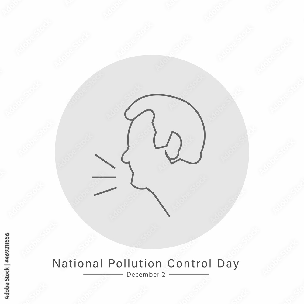 Vector illustration on the theme of National Pollution Control day observed each year on December 2nd.