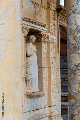 Facade of Celsus library in Ephesus ancient city, Selcuk, Izmir Province, Turkey © JackF
