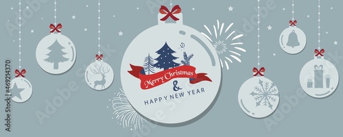 Collection of chritsmas background set with deer,firework,tree