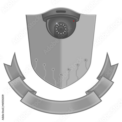 Visual security shield logo