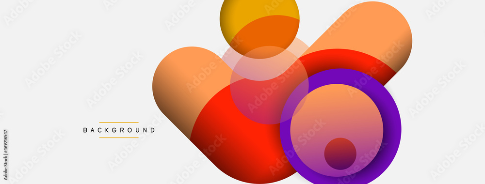 Circle and round shapes abstract background. Vector illustration for wallpaper banner background or landing page