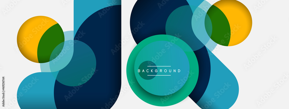Circle and round shapes abstract background. Vector illustration for wallpaper banner background or landing page Circle and round shapes abstract background. Vector illustration for wallpaper banner background or landing page