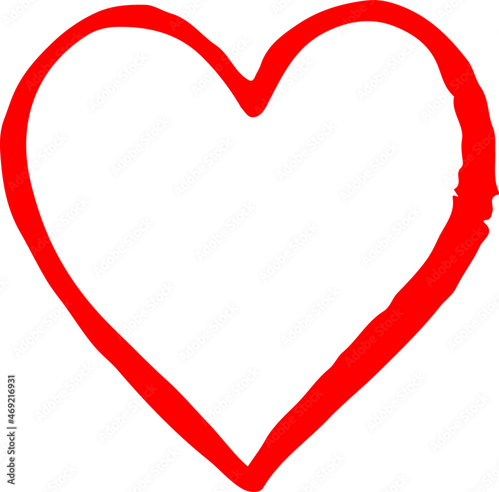 Hand draw Heart icon love sign design Hand draw Heart icon love sign design