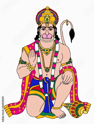 Schilderij op canvas A beautiful illustrations of indian gods and goddesses