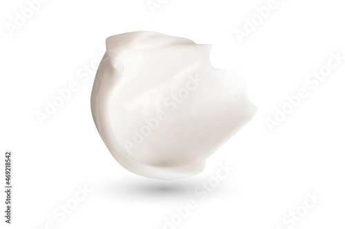 Cream texture stroke isolated on transparent background. Facial creme, foam, gel or body lotion skincare icon.