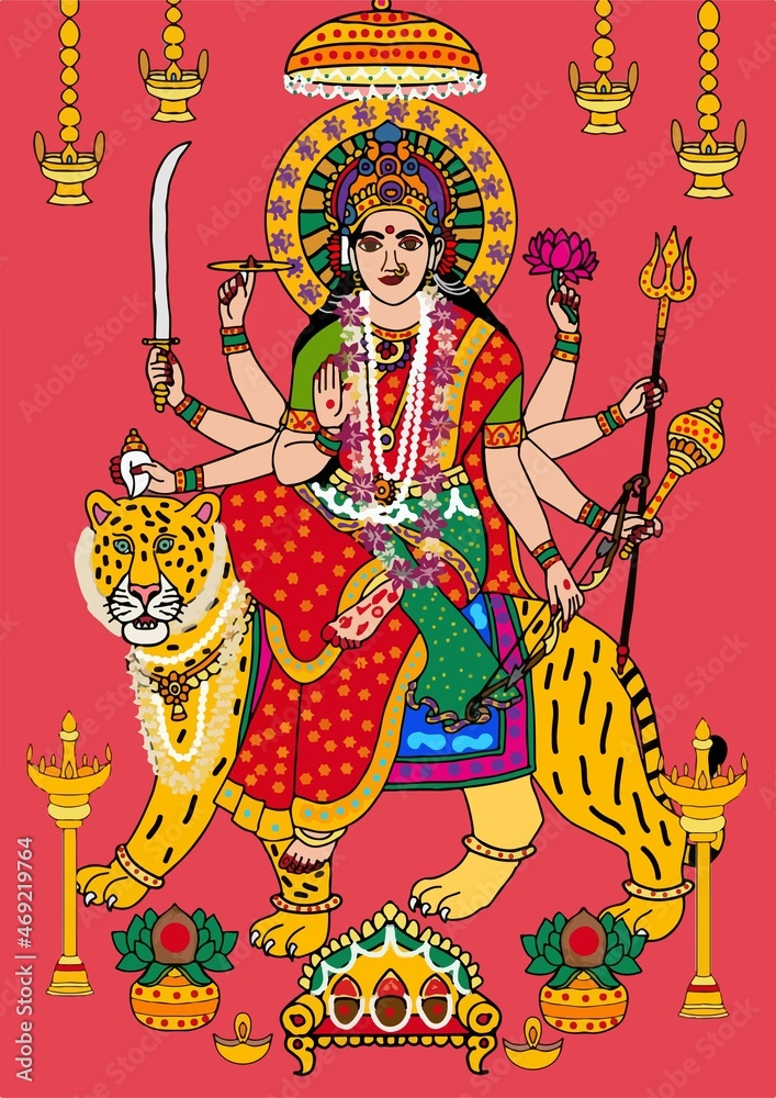 A beautiful illustrations of indian gods and goddeses A beautiful illustrations of indian gods and goddeses