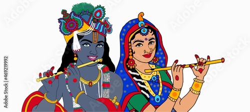 Foto A beautiful illustrations of indian gods and goddeses