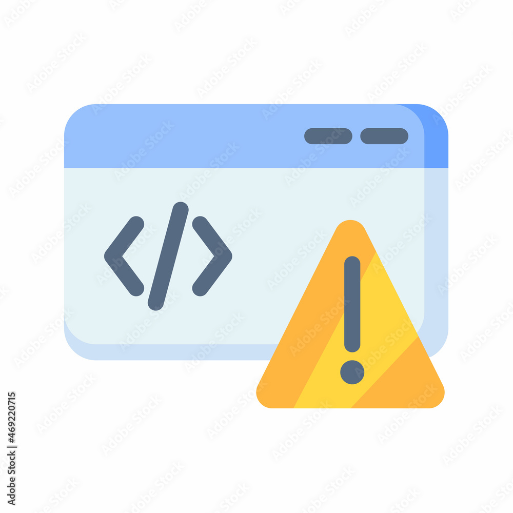error message alert code program single isolated icon with flat style error message alert code program single isolated icon with flat style
