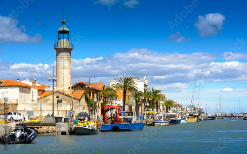 Canvas Print Phare du Port Camargue ou le Grau du Roi, France