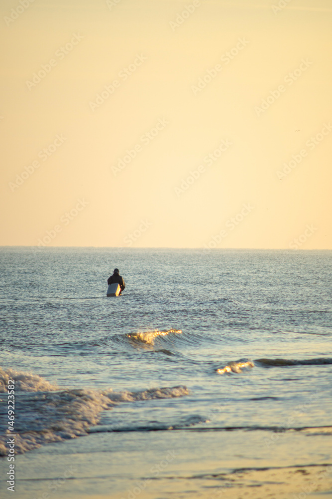 Fototapeta premium fisherman in the sea