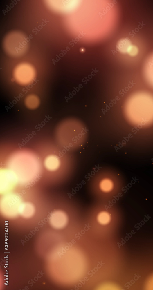Fototapeta premium blurred gold particles on black background. blurred background