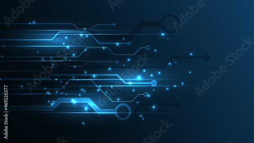 Technology background circuit board Hi-tech communication concept innovation abstract background vector illustration