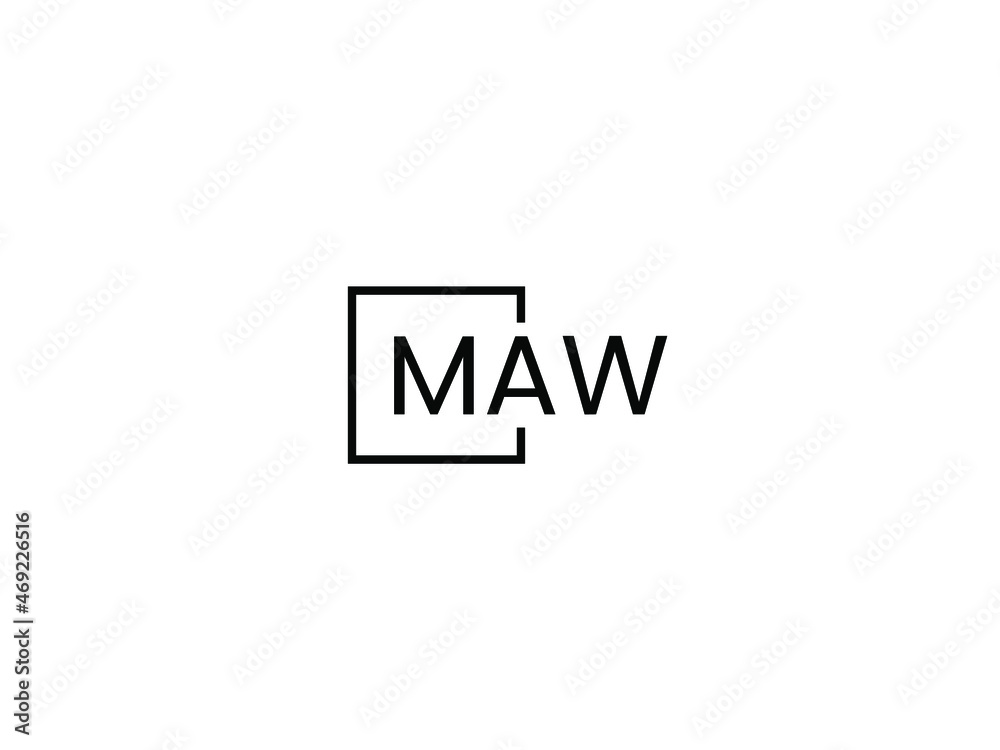 MAW letter initial logo design vector illustration MAW letter initial logo design vector illustration