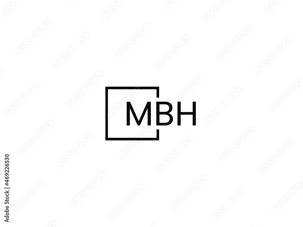 Obraz premium MBH letter initial logo design vector illustration