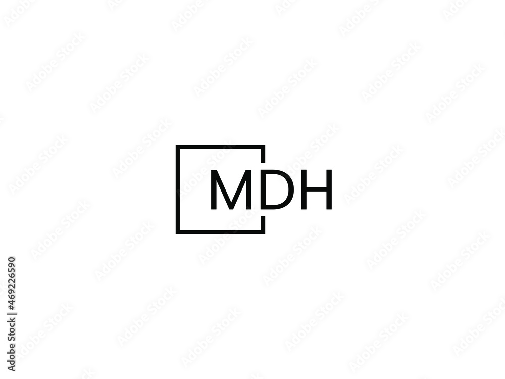 Obraz premium MDH Letter Initial Logo Design Vector Illustration