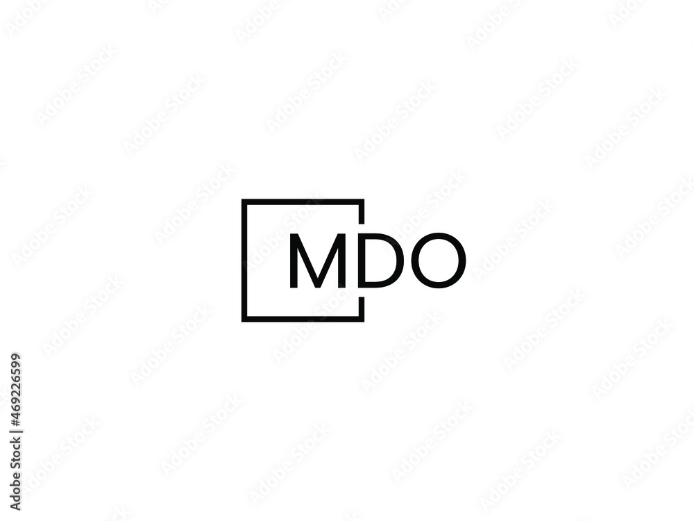 Obraz premium MDO Letter Initial Logo Design Vector Illustration