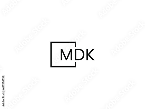 MDK Letter Initial Logo Design Vector Illustration