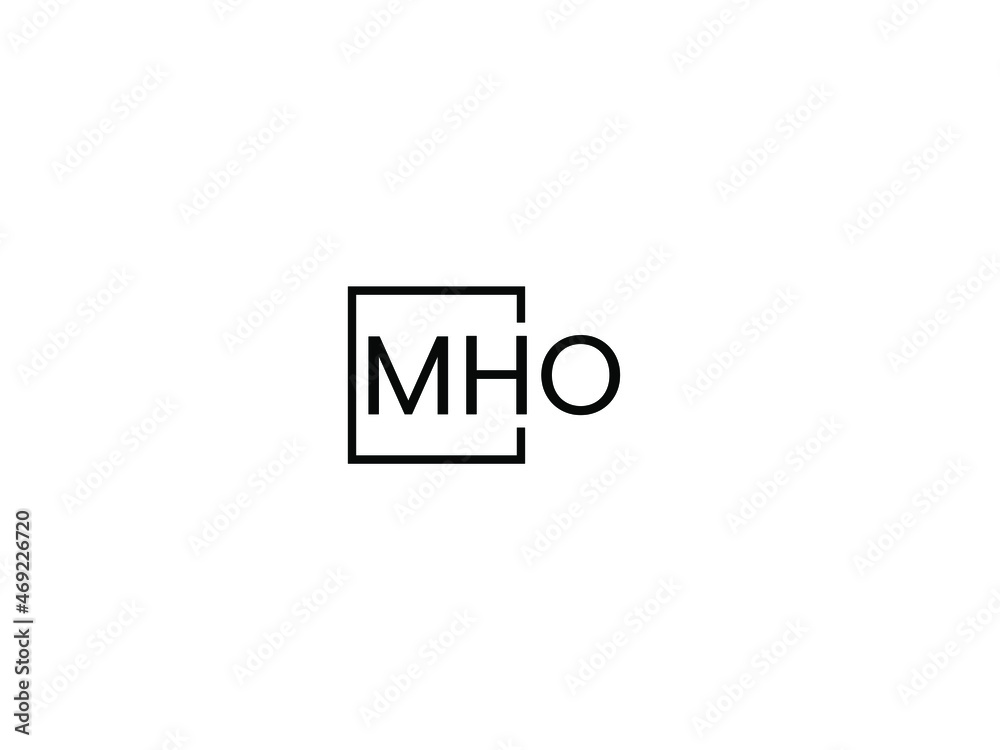 Fototapeta premium MHO Letter Initial Logo Design Vector Illustration