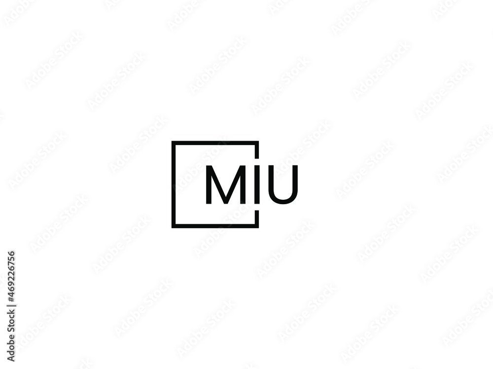 Fototapeta premium MIU Letter Initial Logo Design Vector Illustration