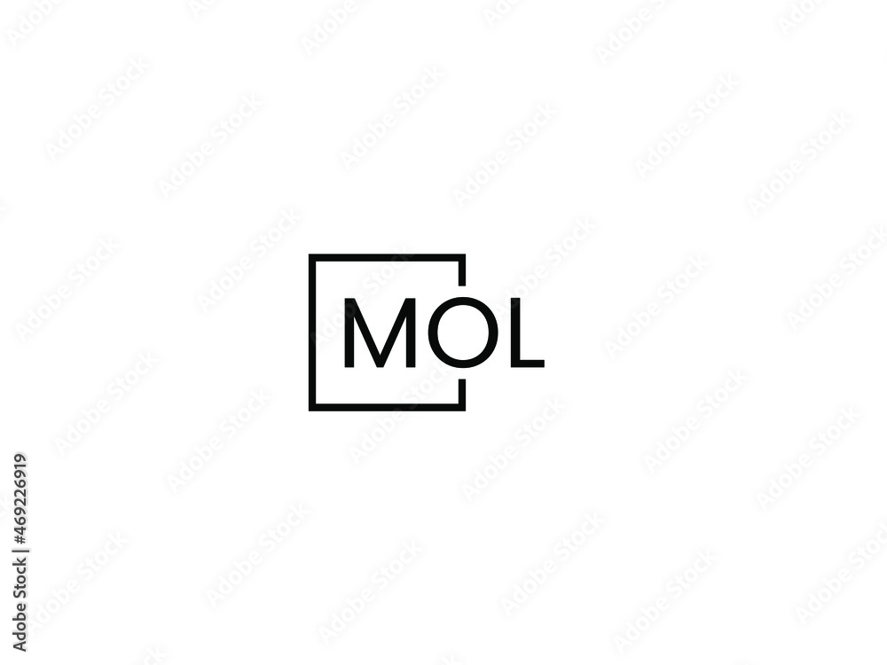 MOL Letter Initial Logo Design Vector Illustration