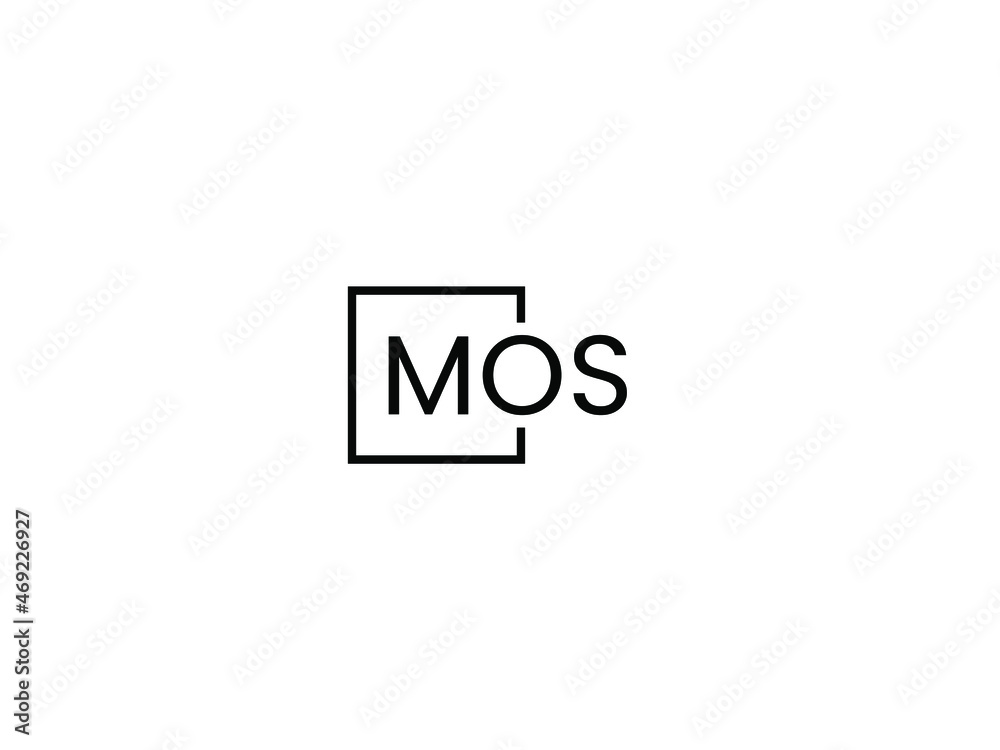 MOS Letter Initial Logo Design Vector Illustration