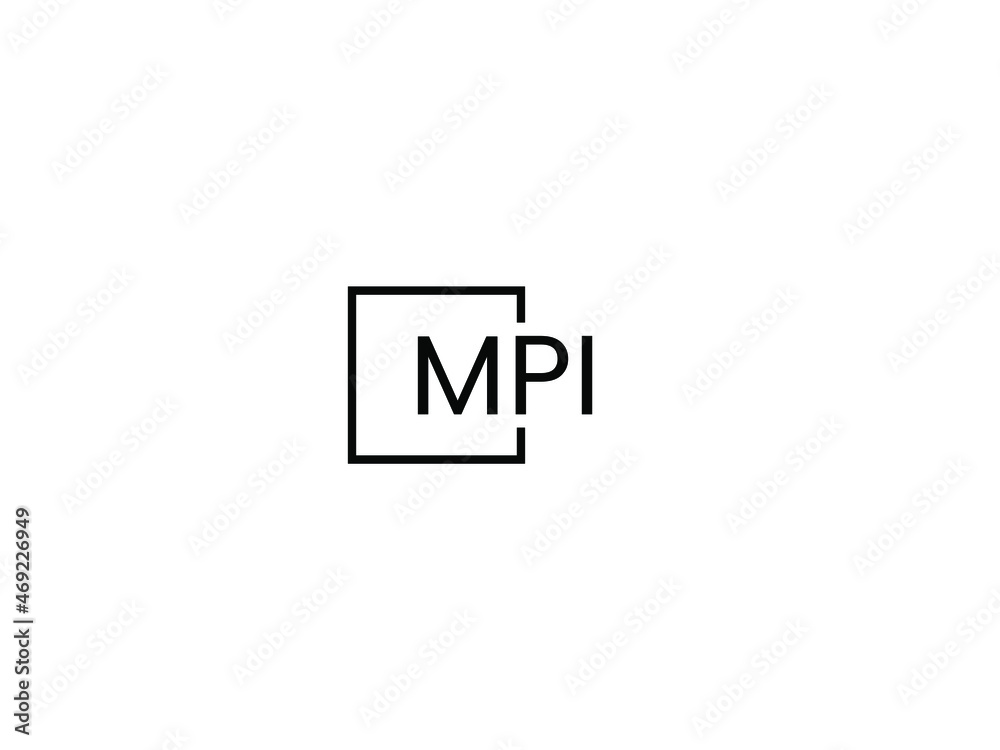 Obraz premium MPI Letter Initial Logo Design Vector Illustration