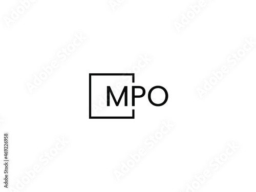 MPO Letter Initial Logo Design Vector Illustration