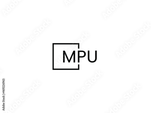 Free Download MPU Letter Initial Logo Design Vector Illustration - GFXLoad
