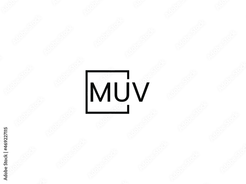 Obraz premium MUV Letter Initial Logo Design Vector Illustration