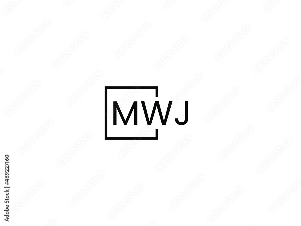 MWJ Letter Initial Logo Design Vector Illustration MWJ Letter Initial Logo Design Vector Illustration