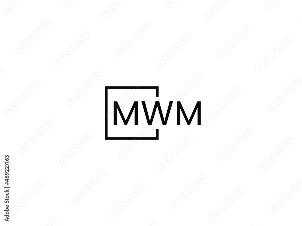 MWM Letter Initial Logo Design Vector Illustration