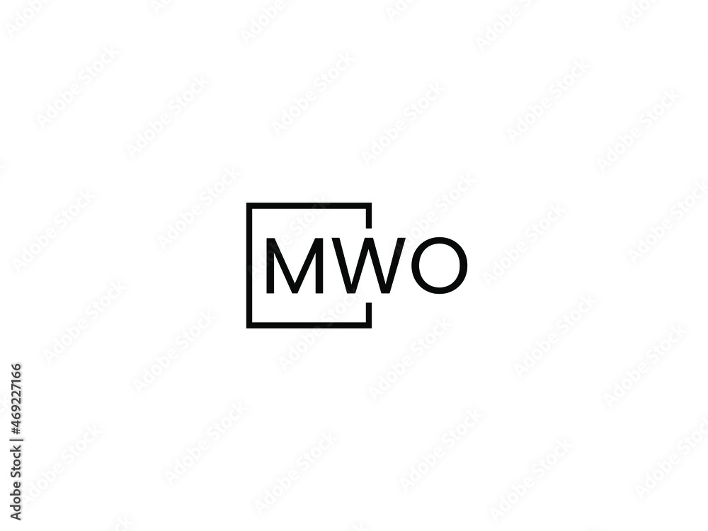Obraz premium MWO Letter Initial Logo Design Vector Illustration