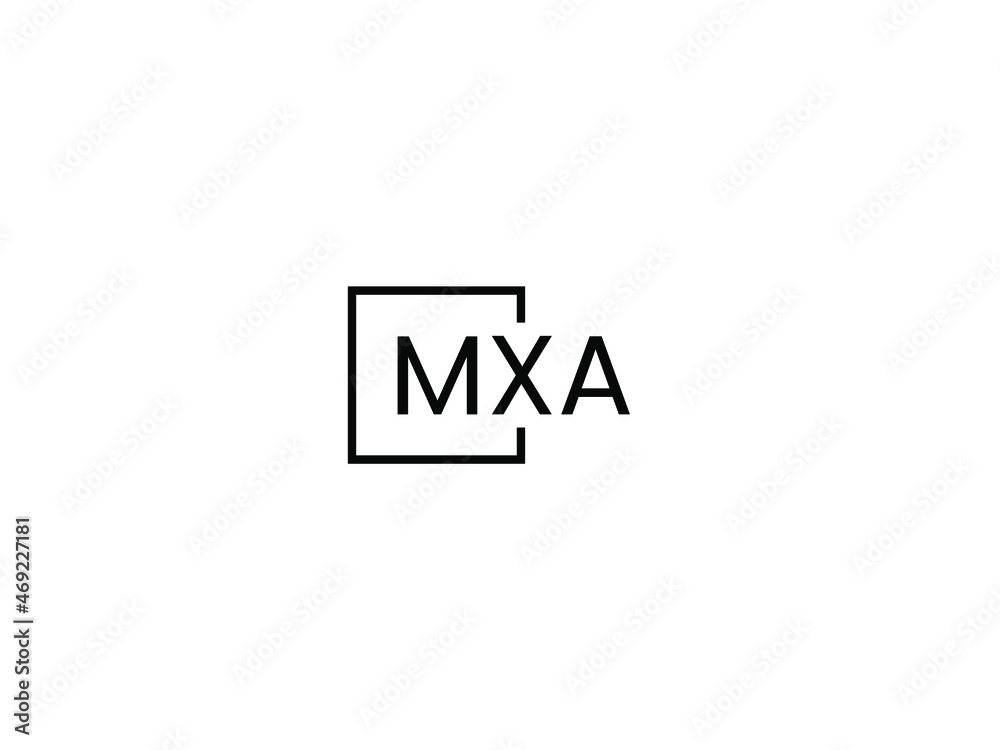 Obraz premium MXA Letter Initial Logo Design Vector Illustration