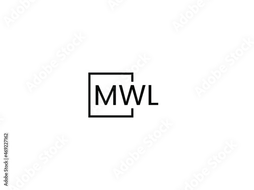 MWL Letter Initial Logo Design Vector Illustration