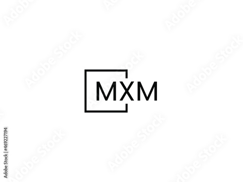 MXM Letter Initial Logo Design Vector Illustration