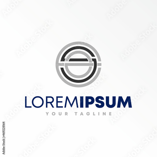 Letter or word ESA font in circle image graphic icon logo design abstract concept vector stock. Can be used as a symbol related to initial or wordmark.