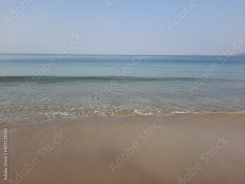 beach and waves,  tropical beach, indian beach in goa, goa beach. ©  Rima