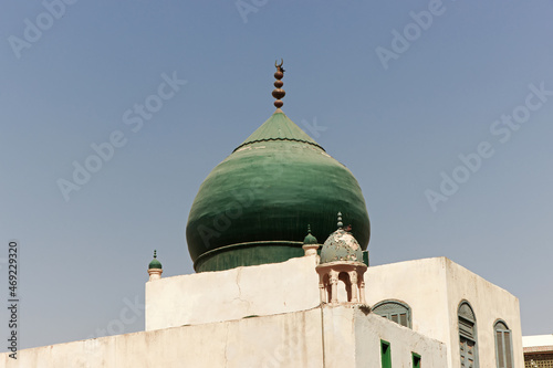 The vintage mosque in Al-balad district, Jeddah, Saudi Arabia photo