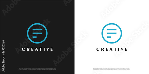 Letter F logo icon modern design template elements