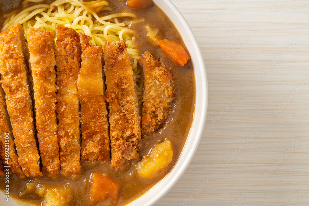 curry ramen noodles with tonkatsu fried pork cutlet curry ramen noodles with tonkatsu fried pork cutlet