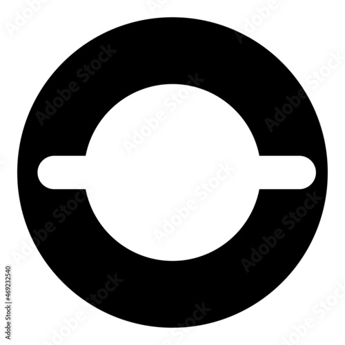 Gasket with groove laying icon black color vector illustration flat style image