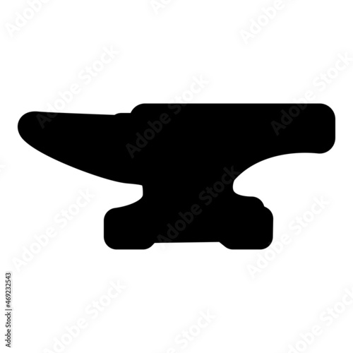 Anvil icon black color vector illustration flat style image