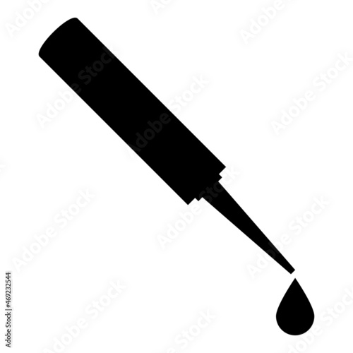 Glue with drop Silicone icon black color vector illustration flat style image