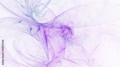 Abstract colorful violet fiery shapes. Fantasy light background. Digital fractal art. 3d rendering. © Klavdiya Krinichnaya