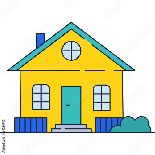 House icon vector rural home cottage building