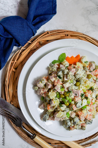 Olivier Salad Recipe, Russian Potato Salad photo