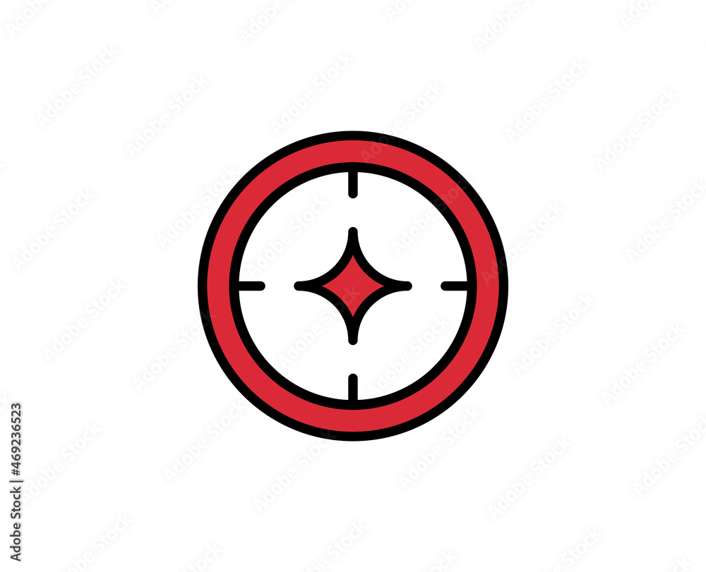 Compass line icon. Vector symbol in trendy flat style on white background. Travel sing for design. Compass line icon. Vector symbol in trendy flat style on white background. Travel sing for design.