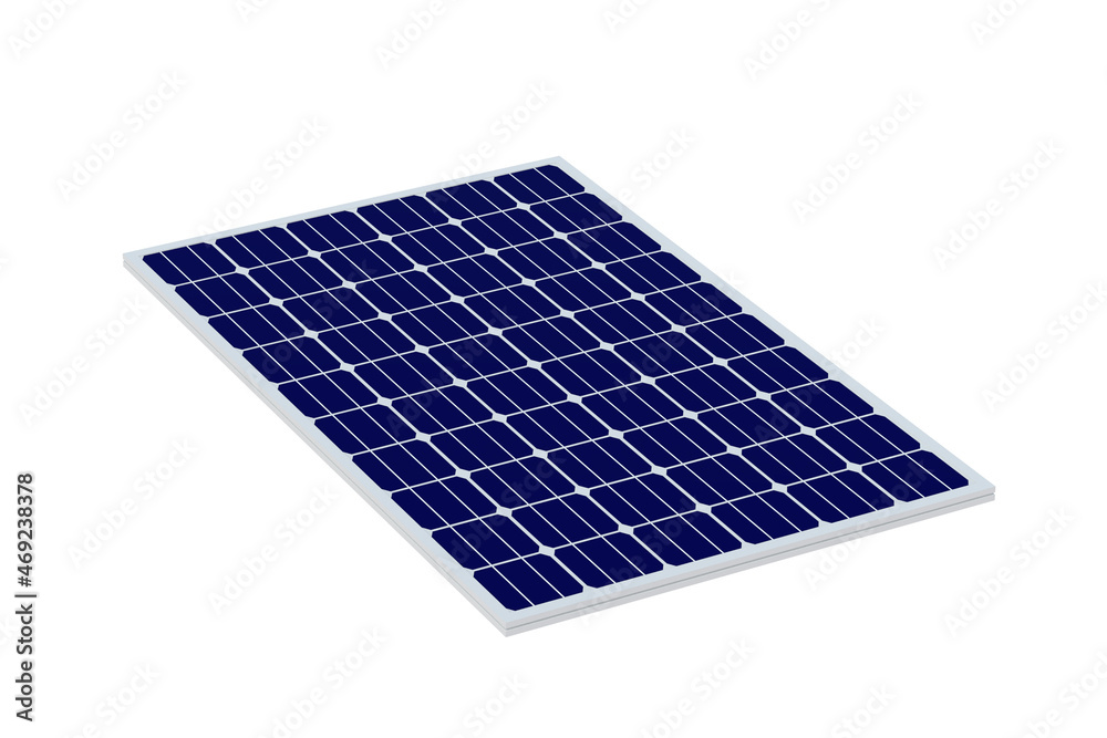Solar panel isolated on white background. 3d render Solar panel isolated on white background. 3d render