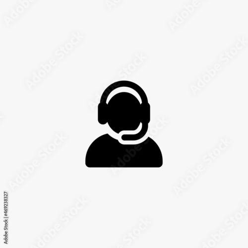 customer service icon. customer service vector icon on white background