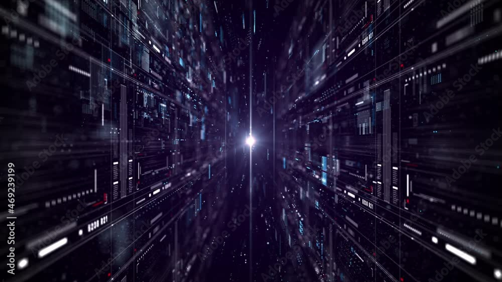 Digital cyberspace futuristic, Digital data matrix flowing and lighting, 5g high-speed connection data analysis process motion abstract background. 4K Digital cyberspace futuristic, Digital data matrix flowing and lighting, 5g high-speed connection data analysis process motion abstract background. 4K